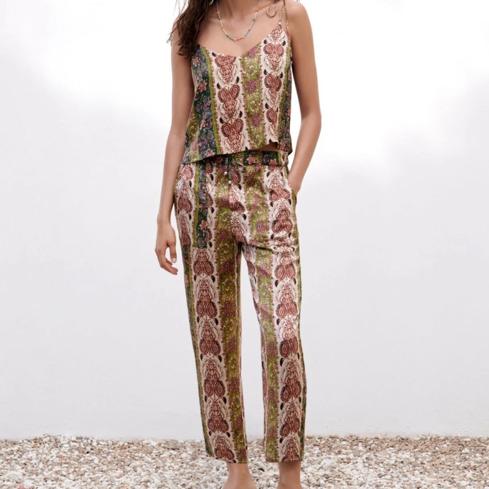 Colorful Paisley Print Zara Two-Piece Set